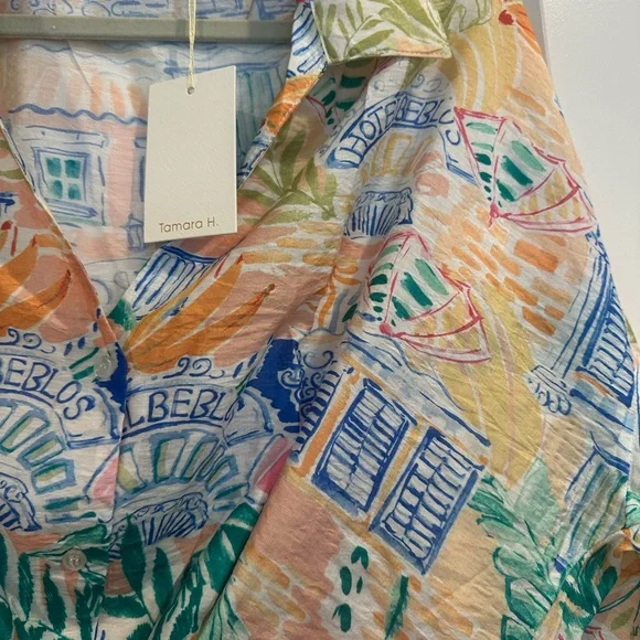 Chapter Multicolor Tie-Front Blouse - Picture 4 of 5